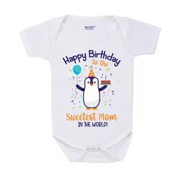 KNITROOT Infant Kids White Graphic Printed Bodysuit-image-25