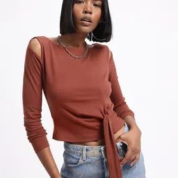 glitchez Magical Knots Cut-Out Detail Crop Top-picture-27