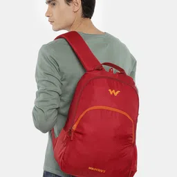 Wildcraft Unisex Red Compact Solid Backpack image 4