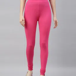 TWIN BIRDS Women Pink Solid Churidar-Length Leggings-picture-10