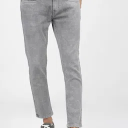 HIGHLANDER Men Grey Tapered Fit Heavy Fade Jeans-picture-17