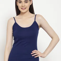 Friskers Women Blue Solid Camisole-image-26