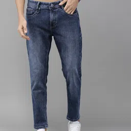 Roadster Men Blue Carrot Regular Fit Mid-Rise Clean Look Stretchable Jeans-picture-13