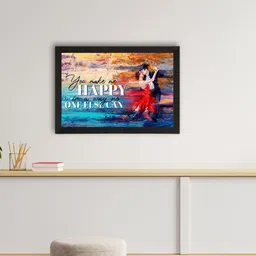 eCraftIndi Orange & Blue Motivational Quotes Printed Satin Matt Texture UV Art Painting-image-72