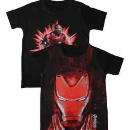 Marvel by Wear Your Mind Boys Black Printed Round Neck T-shirt-picture-39