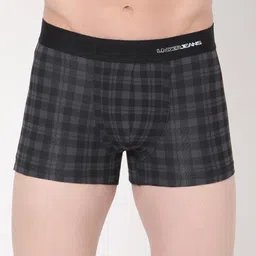 UnderJeans by Spykar Men Black & Charcoal Grey Checked Trunks UJMTRPTS036-picture-36