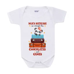 KNITROOT Infant Baby Cotton White & Blue Front Body Printed Bodysuit-picture-10