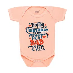 KNITROOT Infant Baby Cotton Peach Color - Front Printed Bodysuit-picture-31