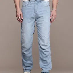 The Roadster Life Co. Men Biker Fit Light Fade Embroidered Stretchable Jeans-image-22