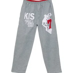 SWEET ANGEL Boys Grey Melange & White Solid Straight Fit Outdoor Track Pants-picture-43
