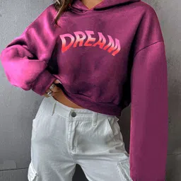 Stylecast X Hersheinbox Graphic Printed Hooded Crop Sweatshirt-picture-41