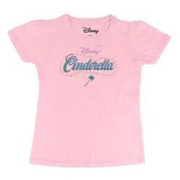 Disney by Wear Your Mind Girls Pink Printed Regular Top-picture-29