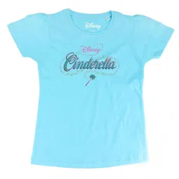 Disney by Wear Your Mind Girls Blue Printed Pure Cotton Top-picture-39