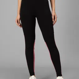 Kotty Women Black & Pink Colourblocked Tights-image-14