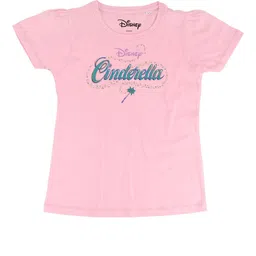 Disney by Wear Your Mind Girls Pink Printed Pure Cotton Regular Top-picture-36