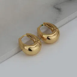 Carlton London Women Gold-Plated Hoop Earrings-picture-48