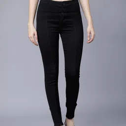 Tokyo Talkies Women Black Super Skinny Fit Mid-Rise Clean Look Stretchable Jeans-picture-32