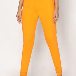 TSG Bliss Women Orange Solid Churidar-Length leggings-picture-27