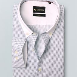 INVICTUS White Printed Slim Fit SemiSustainable Formal Shirt-picture-47