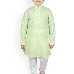 SG YUVRAJ Boys Green Kurta with Pyjamas-picture-13