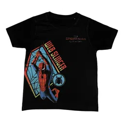 Marvel by Wear Your Mind Boys Black Printed Round Neck T-shirt-picture-46