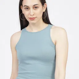 Tokyo Talkies Women Blue T-shirt-image-51