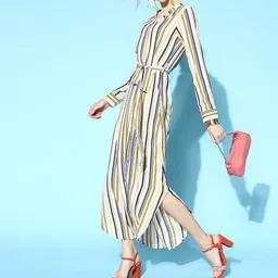 Berrylush Women Classic White Striped Sundress Dress-image-89