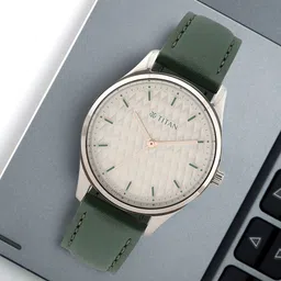 Titan Women White Leather Analogue Watch 2639SL04-picture-3