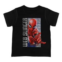 Marvel by Wear Your Mind Boys Black Printed Round Neck T-shirt-picture-25