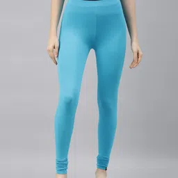 TWIN BIRDS Women Blue Solid Churidar-Length Leggings-picture-18