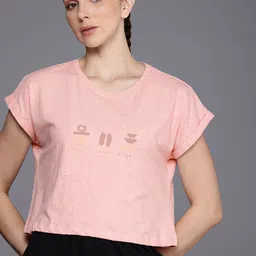 HRX by Hrithik Roshan Relaxed Boxy Fit Pure Cotton Printed Extended Sleeves Yoga T-shirt-picture-15