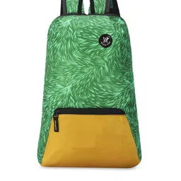 Arctic Fox Unisex Green and Yellow Graphic Contrast Detail Backpack-picture-41