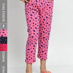 BAESD Girls Pack Of 3 Printed Pure Cotton Capris-picture-42