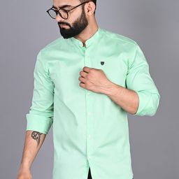 FUBAR Modern Mandarin Collar Cotton Casual Shirt-picture-3