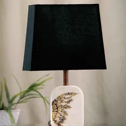 POSH-N-PLUSH Black & White Solid Bedside Standard Lamp with Shade-image-11