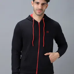 Urbano Fashion Men Solid Hooded Front-Open Sweatshirt-picture-20