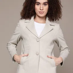 The Roadster Lifestyle Co. Single Breasted Woollen Blazer-image-3