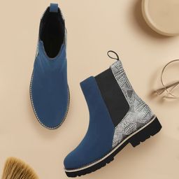 yoho Women Mid Top Digital Printed Chelsea Boots-picture-19