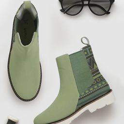 Yoho Women Mid Top Digital Printed Chelsea Boots-picture-38