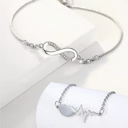 Yellow Chimes Set Of 2 Stones Studded Wraparound Bracelet-picture-56