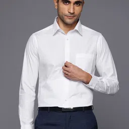 Raymond Pure Cotton Slim Fit Opaque Formal Shirt-image-21