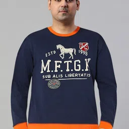 Mufti Printed Round Neck Pure Cotton Sweatshirt image 5