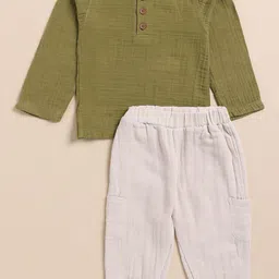 COT & CANDY Kids Henley Neck T-Shirt With Joggers-picture-39