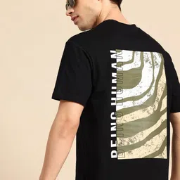 Being Human Graphic Printed Drop-Shoulder Sleeves Pure Cotton T-shirt-picture-57