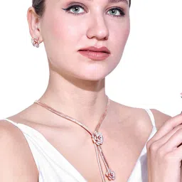 Estele Rose Gold-Plated AD-Studded Jewellery Set-picture-36