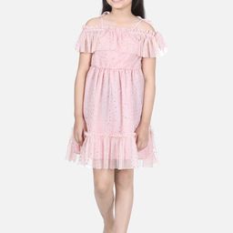 StyleStone Pink Embellished Net Dress-picture-17