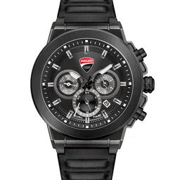 DUCATI CORSE Men Black Printed Dial & Leather Straps Analogue Watch - DTWGF2019201-picture-33