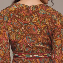 Ritu Kumar Paisley Printed Basic Jumpsuit with Embroidered Detail image 3