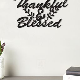 Art Street Black Thankful & Blessed Wooden Wall Decor-picture-35