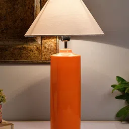 Homesake White & Green Solid Handcrafted Table Lamp with Shade-picture-22